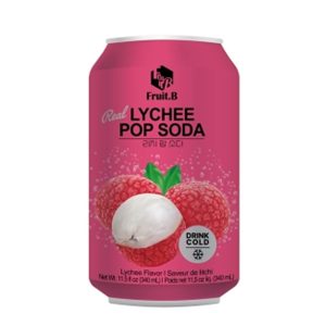 Gāzēts dzēriens ar līčiju gabaliņiem 340ml