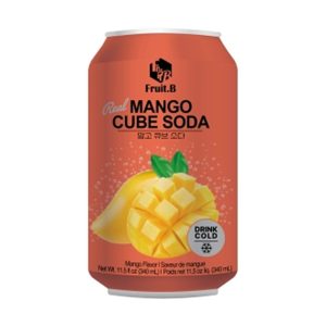 Gāzēts dzēriens ar mango gabaliņiem 340ml