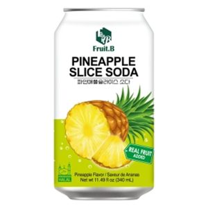 Gāzēts dzēriens ar ananasa šķēlītēm 340ml